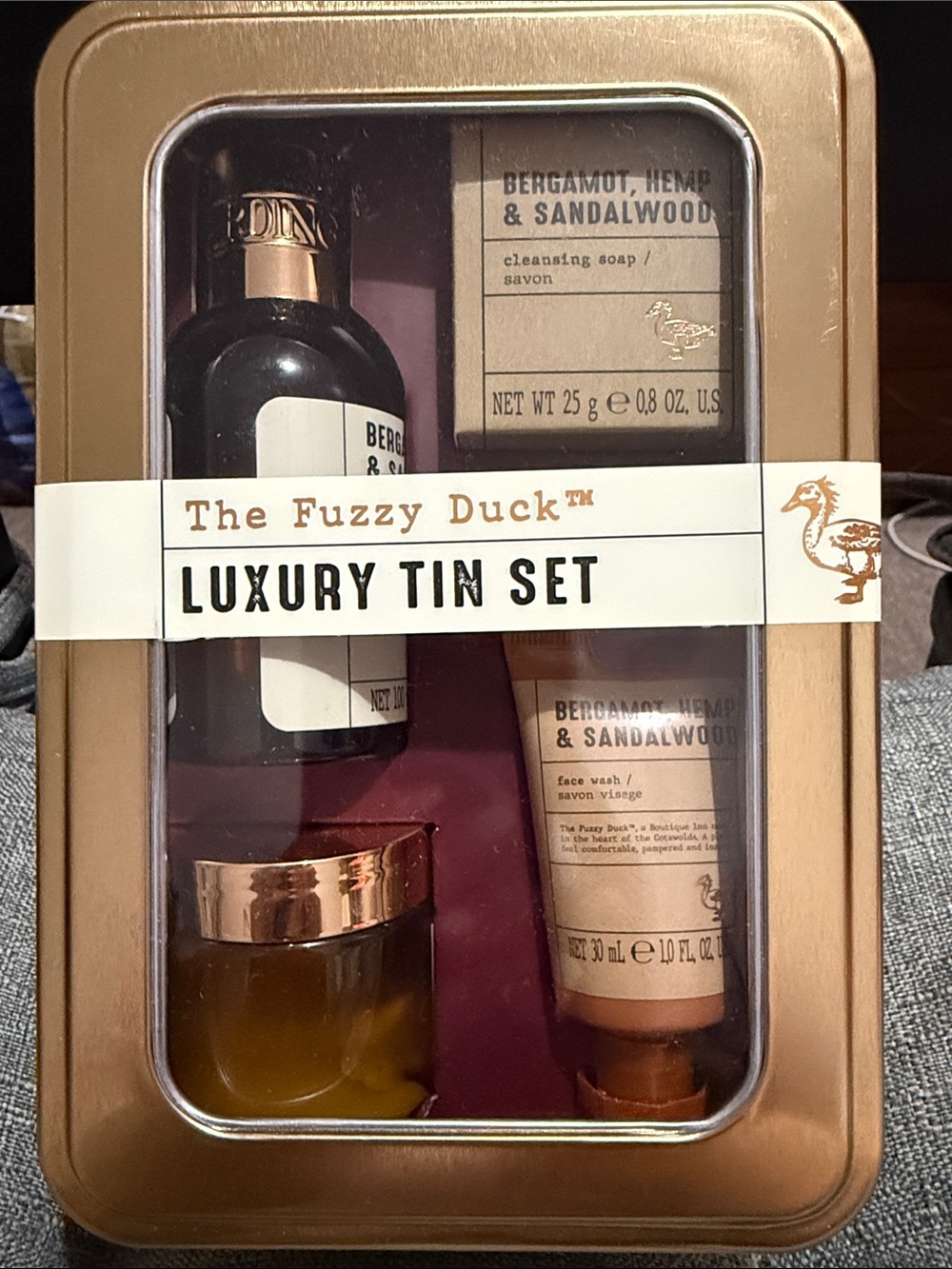 The Fuzzy Duck Luxury Tin Set - Bergamot, Hemp & Sandalwood - Copper